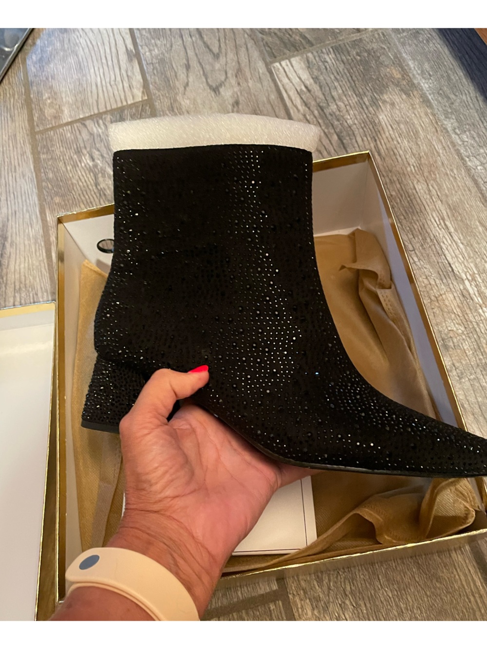 NIB Women’s Rhinestone Booties by Lady Couture